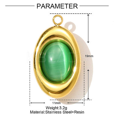 304 Stainless Steel Pendants CE-OY001-02G-1