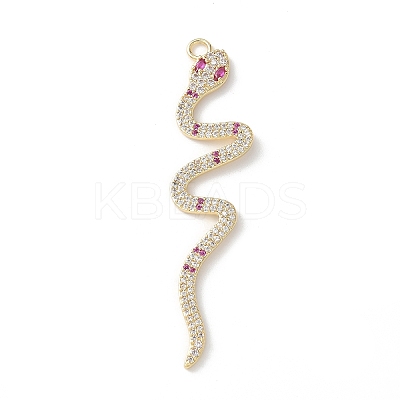 Rack Plating Brass with Cubic Zirconia Pendants KK-S504-01G-1