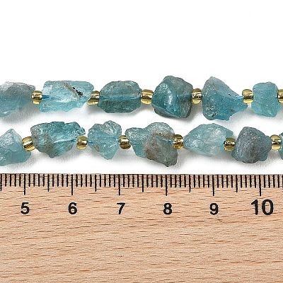 Raw Rough Natural Blue Apatite Beads Strands G-D101-A09-1