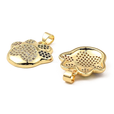 Real 18K Gold Plated Rack Plating Brass Micro Pave Cubic Zirconia Pendants ZIRC-L100-139G-1