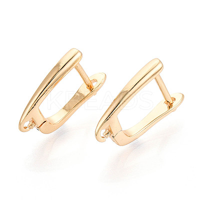 Brass Hoop Earring Findings KK-N267-23A-G-1