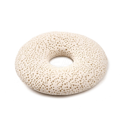 Natural Lava Rock Disc Big Pendants G-M203-12-1