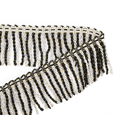 Two Tone Polyester Twisted Rope Tassel Fringe Trimming DIY-WH0304-703C-1