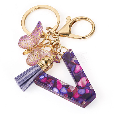 Resin Butterfly Pendant Keychains KEYC-TAC0034-03V-1
