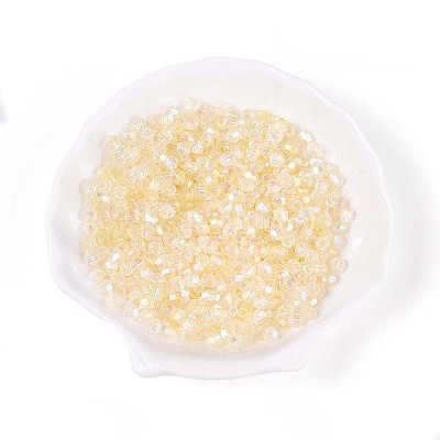 Transparent Spray Painted Glass Beads EGLA-N018-4mm-10-1