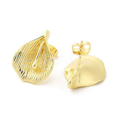 Rack Plating Brass Stud Earring EJEW-C078-06G-1