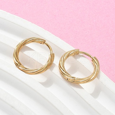 304 Stainless Steel Twist Hoop Earrings for Women EJEW-A130-02C-G-1