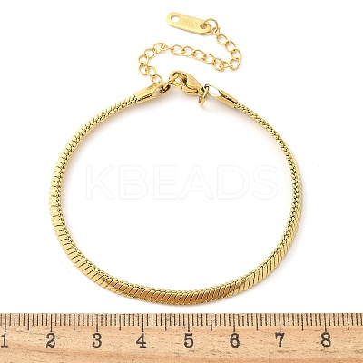 304 Stainless Steel Snake Chain Bracelets for Women LS-BJEW-U019-04G-02-1