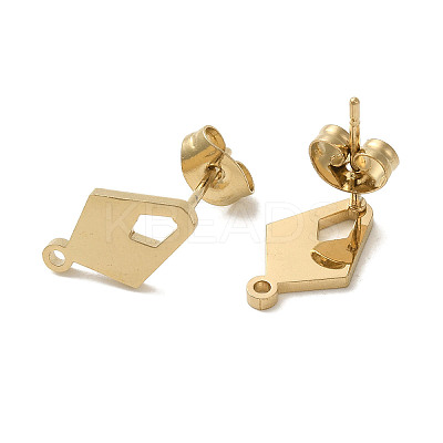 Ion Plating(IP) 304 Stainless Steel Stud Earring Findings STAS-I206-13G-1