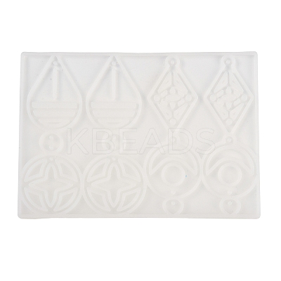 Teardrop/Rhombus/Flat Round DIY Silicone Pendant Molds SIMO-G002-06-1