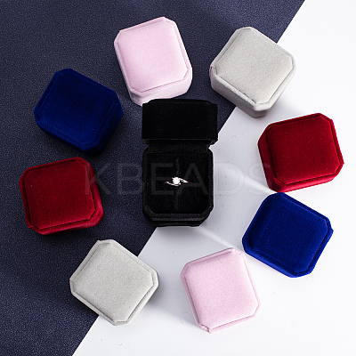 Square Velvet Ring Boxes VBOX-BC0001-01-1