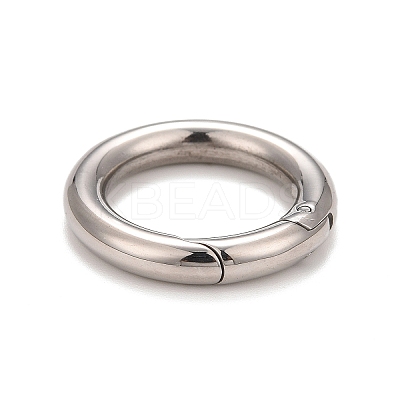 Non-Tarnish 304 Stainless Steel Spring Gate Rings X-STAS-M296-01P-D-1