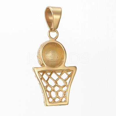 304 Stainless Steel Pendants STAS-H419-06G-1