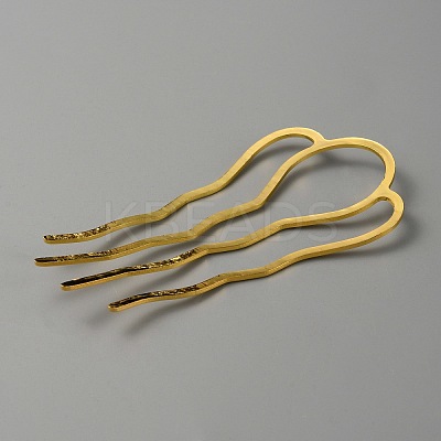 Brass Hair Combs Findings OHAR-WH0029-06G-1