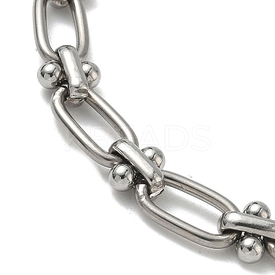 Non-Tarnish 304 Stainless Steel Oval Link Chain Bracelets for Women BJEW-B092-08P-01-1