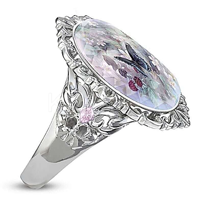 Alloy Resin Finger Rings for Women PW-WGB4259-01-1