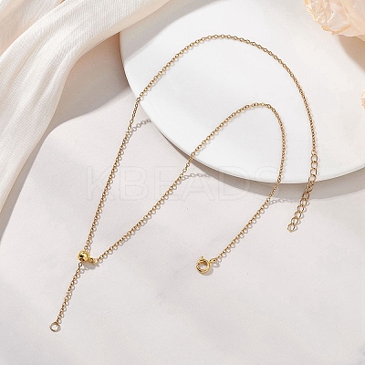 Adjustable 2MM 304 Stainless Steel Cable Chain Lariat Necklace Makings NJEW-JN05859-1