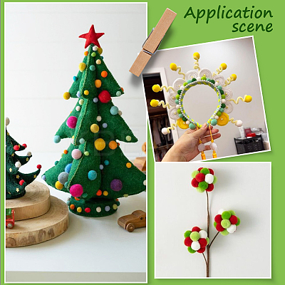 3 sets Polyester Ball Decoration DIY-SC0031-26B-1