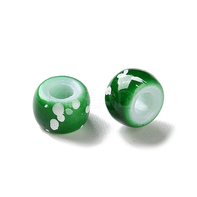 Spray Painted ABS Plastic European Beads KY-G033-01A-08-1