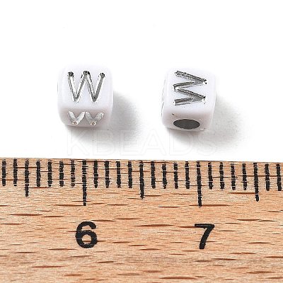Opaque Acrylic Beads OACR-D282-06W-1
