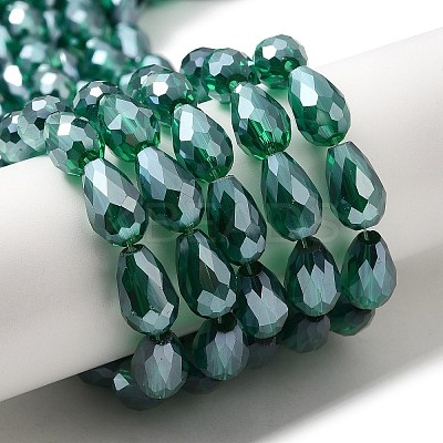 Electroplate Glass Beads Strands X-EGLA-R008-15x10mm-2-1