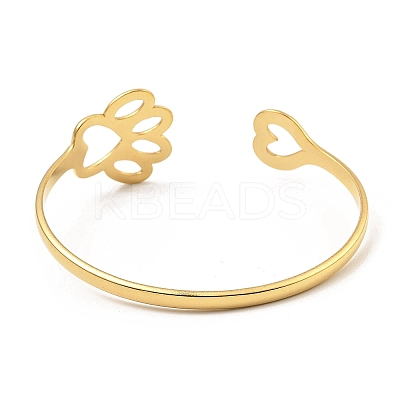 304 Stainless Steel Cuff Bangles BJEW-P302-07G-1