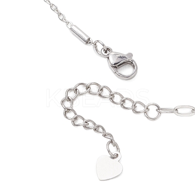 2.5MM 304 Stainless Steel Column Link Paperclip Chain Necklaces NJEW-JN05832-1