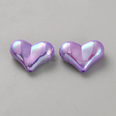 10Pcs Opaque Acrylic Beads SACR-WH0008-020H-1