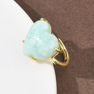 Natural Hemimorphite Finger Rings RJEW-Z124-01G-1