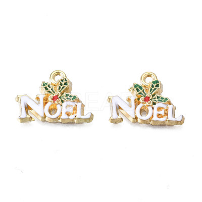 Rack Plating Alloy Enamel Pendants ENAM-N055-140-1
