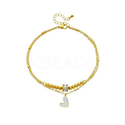 Heart Alloy Enamel Charm Anklets FS-WGF8AF5-01-1