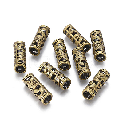 Tibetan Style Hollow Tube Beads LS-MLF10482Y-NF-1