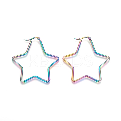 304 Stainless Steel Hoop Earrings STAS-D171-06C-M-1