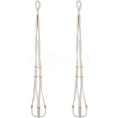 Cotton Crochet Macrame Hanging Planters AJEW-WH20042-17D-1