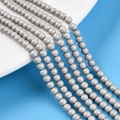 Baking Paint Pearlized Glass Pearl Bead Strands HY-N002-3mm-B05-1