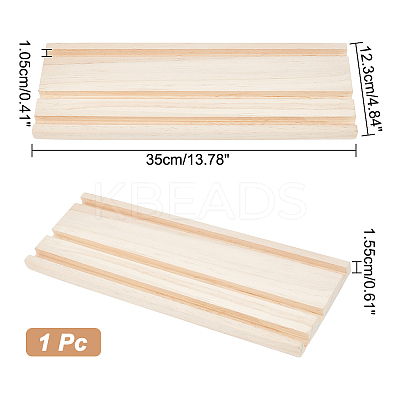 3-Slot Wood Earring Display Card Tray EDIS-WH0021-42-1