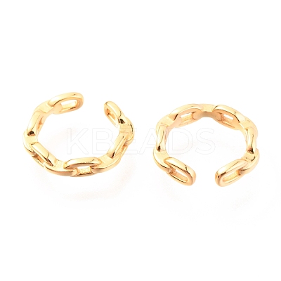 925 Sterling Silver Cuff Earrings EJEW-H124-05G-1