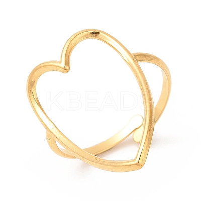 Ion Plating(IP) 201 Stainless Steel Open Cuff Ring X-RJEW-E063-47G-1