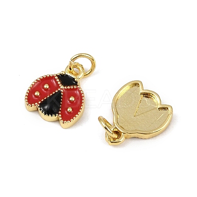 Brass Enamel Charms KK-I358-012G-1