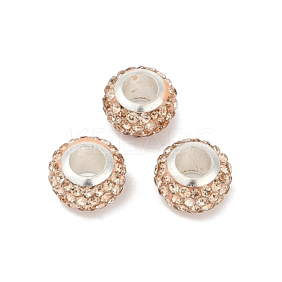 Alloy Rhinestone Clay Pave Beads ALRI-D300-03S-03-1