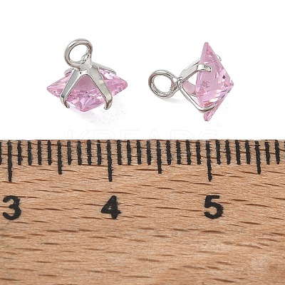 Brass Pave Cubic Zirconia Charms CU-CBABEB3-05P-03-1