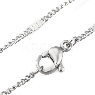 Non-Tarnish 304 Stainless Steel Link Chain Necklaces NJEW-F248-16A-P-1