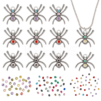 DIY Spider Pendant Making Kit for Halloween DIY-GA0004-71-1
