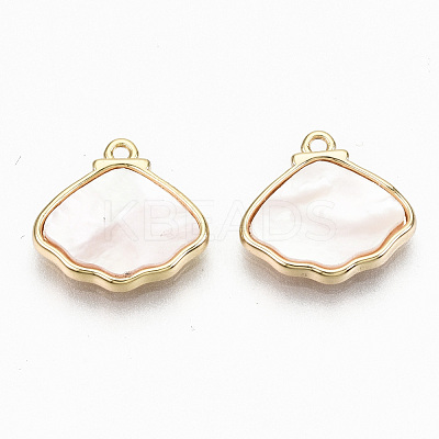 Natural Freshwater Shell Charms KK-N231-228-NF-1