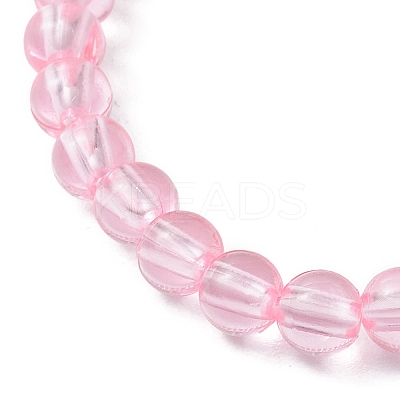 Transparent Plastic Beaded Stretch Bracelets for Children BJEW-JB11507-1