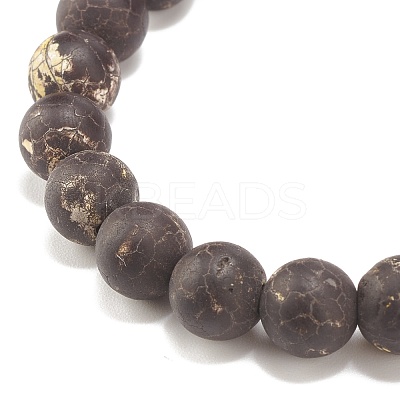 4Pcs 4 Size Natural Agate Round Beaded Stretch Bracelets Set BJEW-JB08196-1