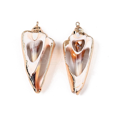 Natural Sea Shell Big Pendants SSHEL-N038-38B-1
