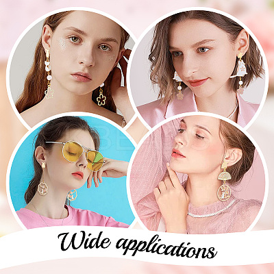 80Pcs 4 Style 201 Stainless Steel Stud Earring Findings STAS-BBC0001-75-1
