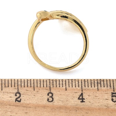 Brass Micro Pave Cubic Zirconia Finger Rings RJEW-C120-30C-G-1