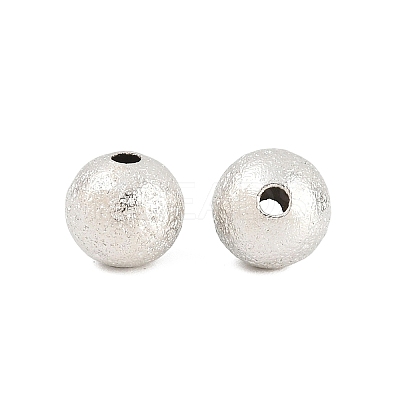 Brass Textured Beads KK-R012-8mm-P-1